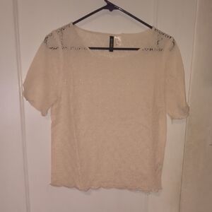 H&M | Cream Lace Blouse
